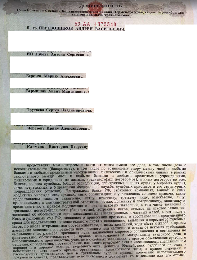 Выигранные дела ЮК Доверие