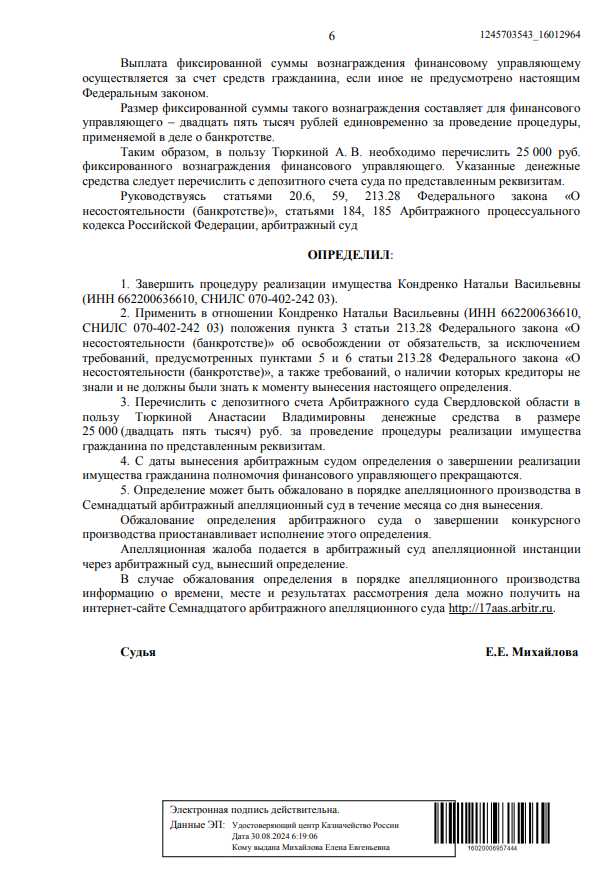 Выигранные дела ЮК Доверие