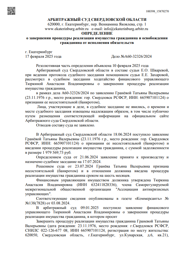 Выигранные дела ЮК Доверие