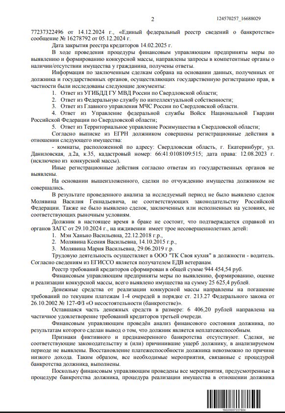 Выигранные дела ЮК Доверие